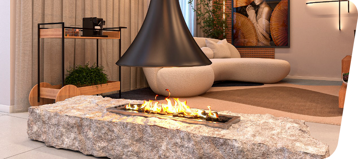 Foto de uma sala de estar.